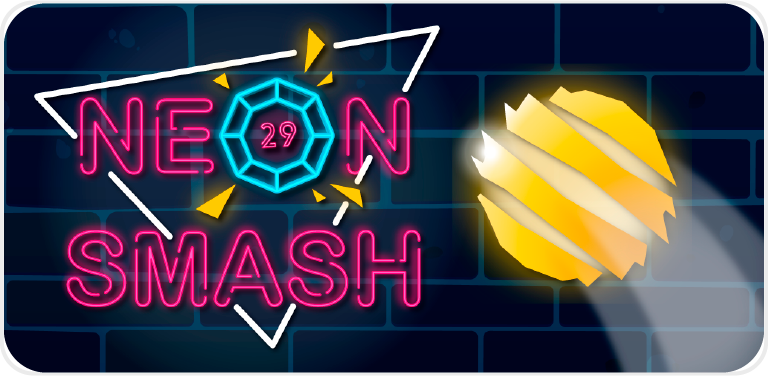 neon smash ball blast hypercasual game